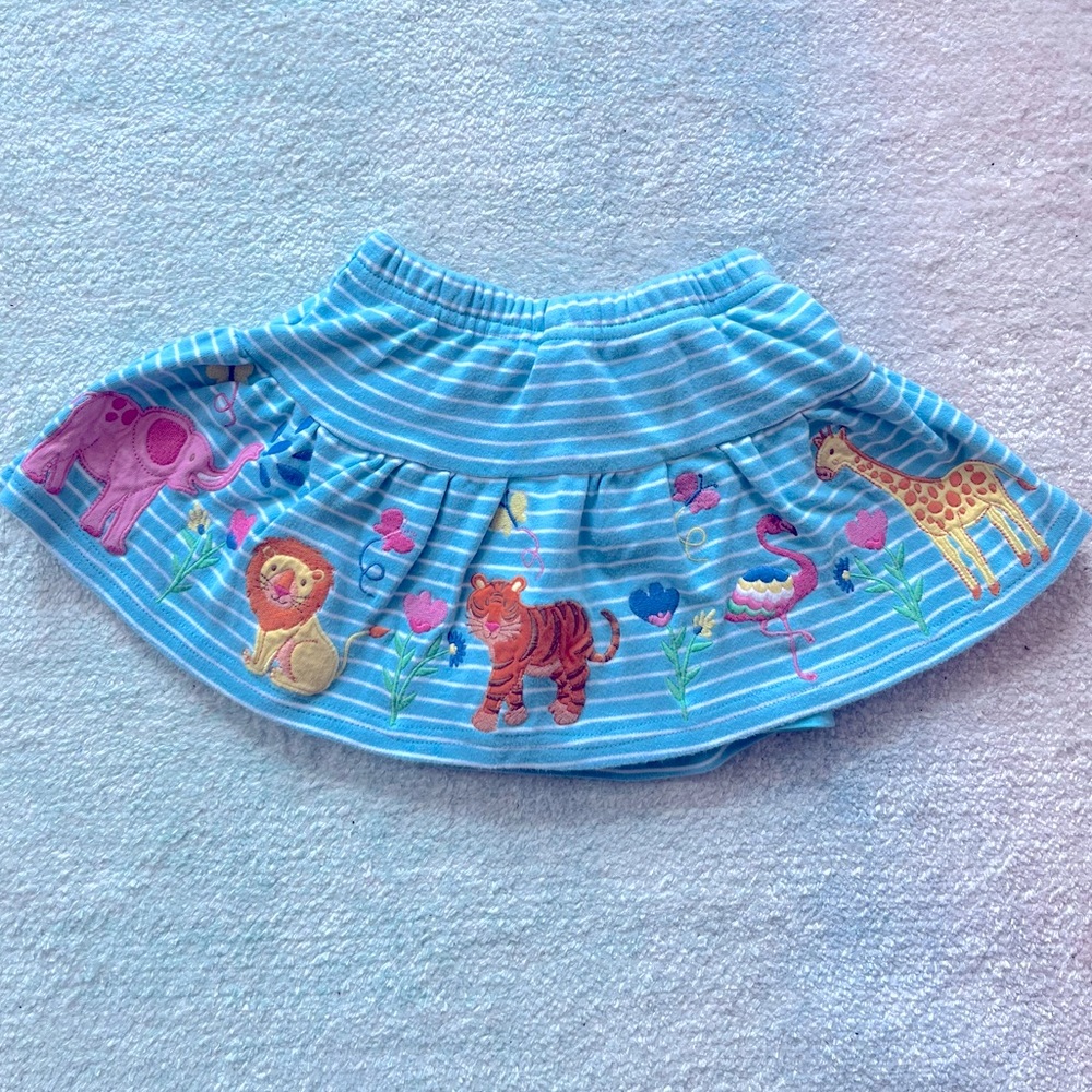 JoJo Mamman Bebe Turquoise Jungle Skort - Size 6-12 months